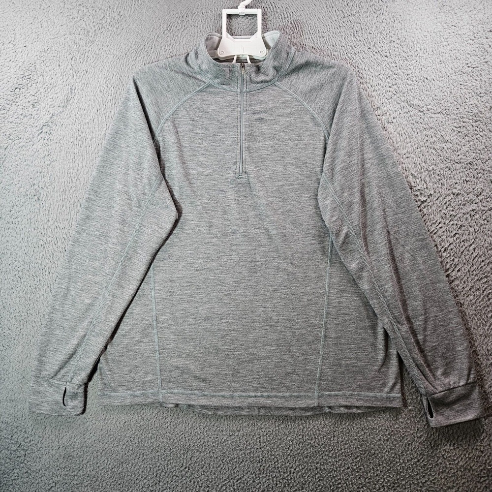 LL Bean Lightweight Sweater Men Small Thumbnail 1/4 Zip Gray